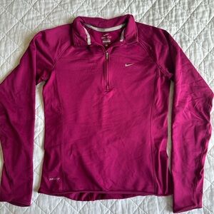 Nike Raspberry Dri-FIT Half-Zip Pullover
